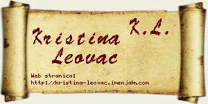 Kristina Leovac vizit kartica